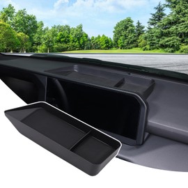 Heutamo Dashboard Center Console Organizer Tray Compatible with 2024 2025 Toyota Land Cruiser Prado 250 Accessories, ABS Behind Screen Storage Box Dashboard Storage Tray Accessories(Left Hand Drive)