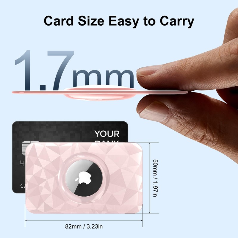 HAUXGOGO Protective Cover for Air Tag (2 Pieces) Ultra-Thin Card