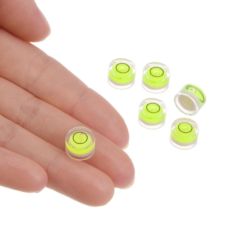 sourcing map 6pcs Round Bubble Level 10x6mm Mini Circular Bullseye