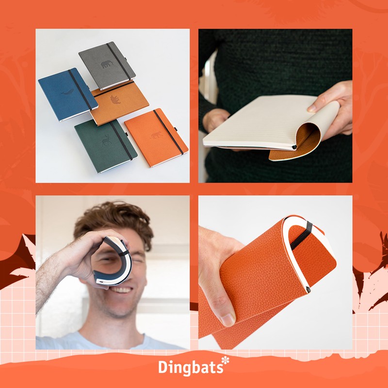 Dingbats* Wildlife Lined Journal A5 - Vegan Leather Soft Cover,