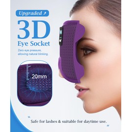 Bluetooth Sleep Headphones White Noise Sleep Mask | 3D Eye Mask for Sleeping | 16 Relaxing Soothing Sounds | 16hrs Playingtime | Light Blocking | Auto - Off Timer | Best for Sleeper | Travel(Purple)