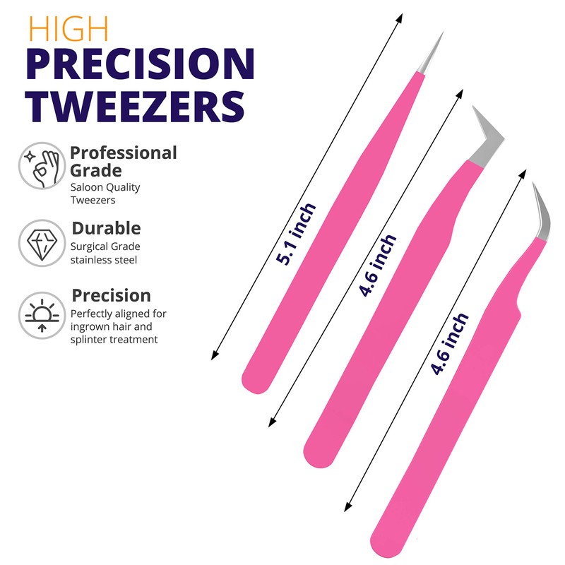 SIVOTE Volume Lash Tweezers for Eyelash Extensions – Professional Stainless