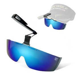 ARCWOLF Polarized Sunglasses, Clip On Sunglasses, Flip-Up, Over Glass, Cap Shader, Polarized Sunglasses for Hats