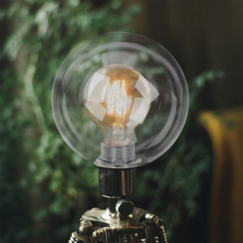 OSALADI Glass Lampshade Replacement 5.90 Inch Clear Globe Lamp Cover