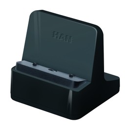 HAN Smartphone Ständer smart-Line, praktische Smartphone Halterung für das Büro, Handyhalterung mit 3 Adaptern für Smartphones, 92130-13, schwarz