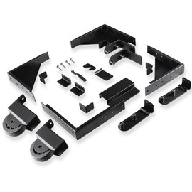 Sliding Gate Kit - Heavy Duty Rolling Gate Hardware Kit for Wooden Fence, Anti-Sag Design with Smooth Wheels, Easy DIY Installation for Porch, Pool, Barn Deck Gate (Black)