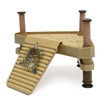 Allpdesky Decorative Turtle Pier Floating Basking Platform with Ramp Ladder