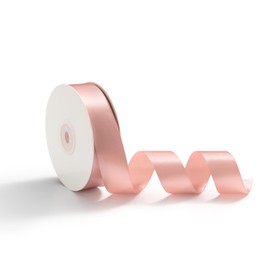 AOKSUNOVA 25 mm x 23 m Gift Ribbon Satin Ribbon Decorative Ribbon for Wedding Gift Wrapping Ribbons for Crafts Dusky Pink