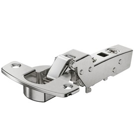 Sensys 9091420 Thick Door Hinge, Door Thickness up to 32 mm, with Integrated Damping (Sensys 8631i), Nickel-Plated, Inlaying, Opening Angle 95°, TH-Drill Pattern 52 x 5.5 mm, Screw-On
