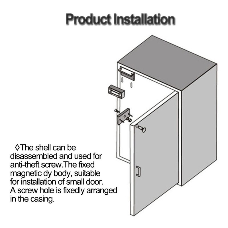 LIBO Electric Magnetic Lock 60KG/130lbs Access Control Electronic Metal Door