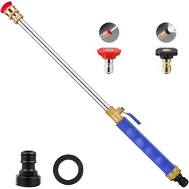 2025 Upgraded Jet Nozzle Power Washer for Garden Hose, 2-In-1 High Pressure Wand with 2 Different Nozzles and Quick Connector hydro nozzle High Pressure Washer Tools For Patio Car Pet Washing blue
