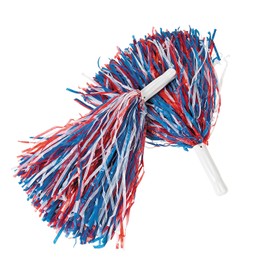 Red, White and Blue Pom Poms, 12 Pieces - Fourth of July and Cheer Party Supplies