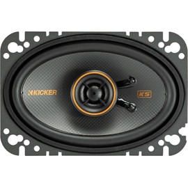 KICKER Speakers 4X6 inch for Jeep Wrangler 1997-2006 Upgrade Kit - Pair of kS Series with Adapters and Harness, Car Audio Front Dash Speaker KSC460, 51KSC4604