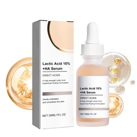10% Lactic Acid Serum With Hyaluronic Acid Serum For Face, 3 In 1 Combine Vitamin C Serum For Face, Face Serum For Shrink Pores, Hydrated, Even Skin Tone, Antioxidation, Oil Control