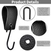 Pack of 6 S Hooks for Hanging with Leather Loop,