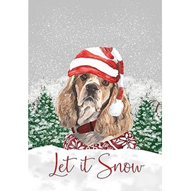 Cocker Spaniel Buff - Best of Breed - HHS Merry Christmas Garden Flag