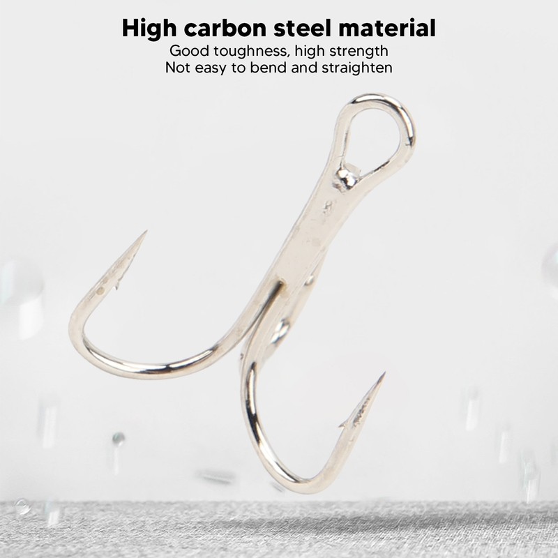 120PCS Treble Fishhooks Set High Carbon Steel High Strength Treble