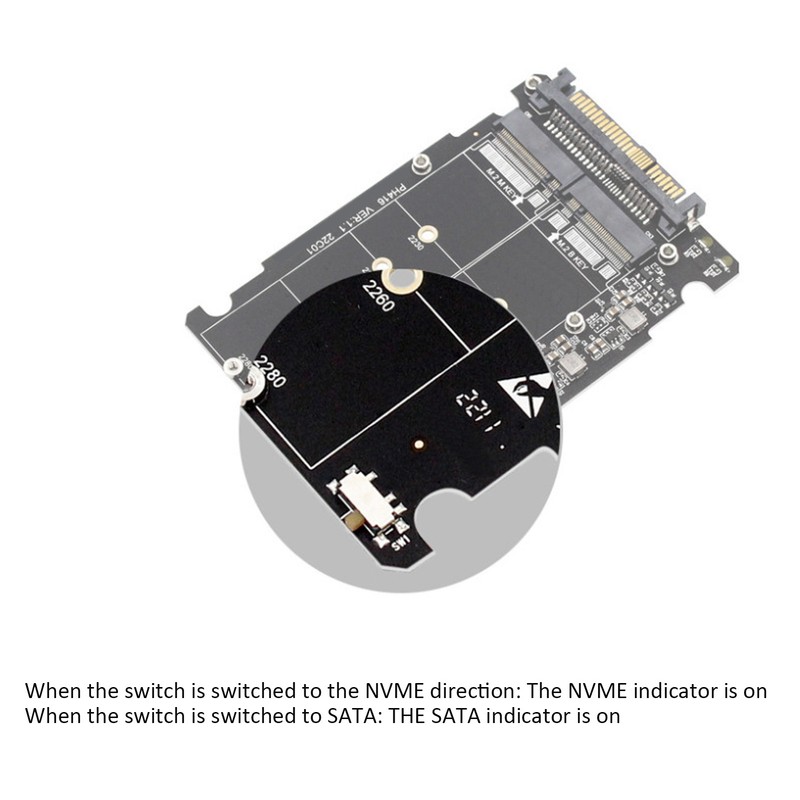 NGFF M Key to M.2 NVME SSD Enclosure High Speed