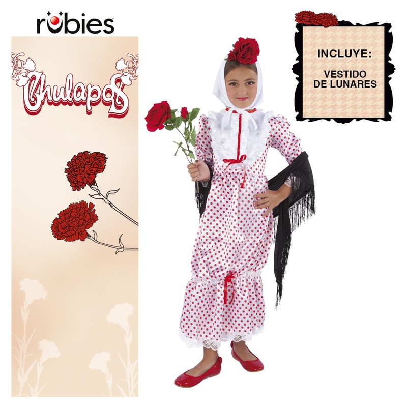 Chulapos Fancy Girls’ Costume Modern S N/A