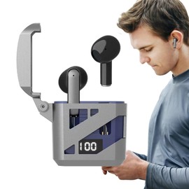 Earbud & in-Ear Headphones, Ergonomic Comfortable Wireless Earbuds Mechanical Style, Cordless Earbuds Wireless Headphones Touch Control for Family Friends Colleagues