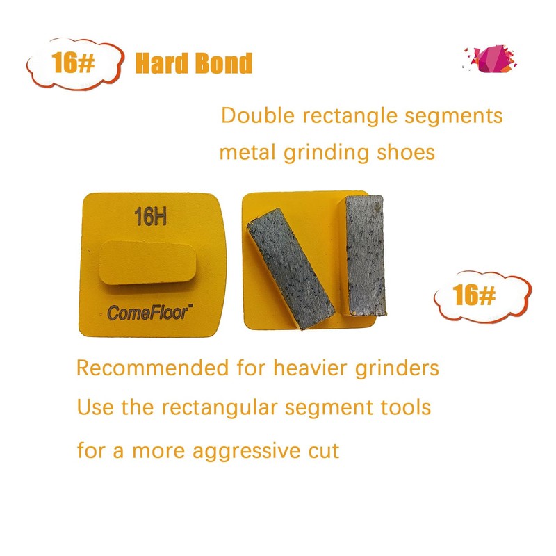 Redi-Lock Concrete Floor Preparation Disc, Diamond Metal Grinding Shoes, Double