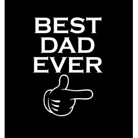 Best Dad Ever Mickey Hand Decal Vinyl Sticker Makarios LLC |Cars Trucks Vans Walls Laptop MKR| White |5.5 x 3.75 in|MKR084
