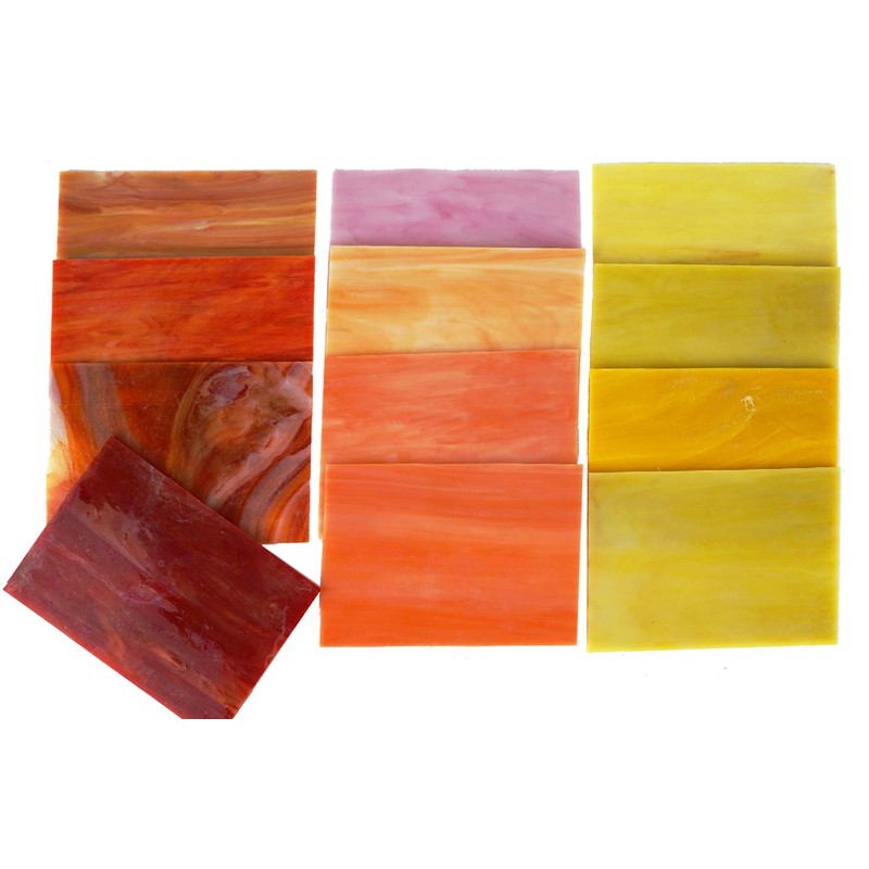 Lanyani 10 Sheets Variety Stained Glass Sheets Pack, 4 x