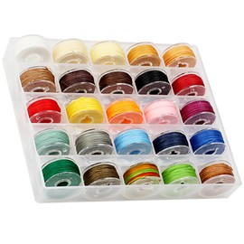 tunghey 25Pack 6m 0.65mm Waxed Polyester Cords Beading Strings Mixed Colors for Braided Macr-ame Bracelet Jewelry Making (0.65mm 6m)