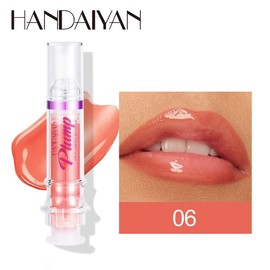 Handaiyan Plumper Glossy Lipstick, Lifter Gloss, Volumizes, High-Shine, Plump& Pout Peppermint Oil Lipgloss Lip Plumper Cosmetic Lip Care - Color: 6