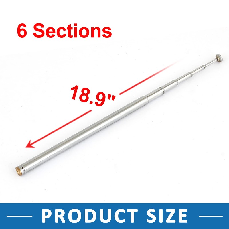 A ABSOPRO FM Radio TV 6 Sections Telescopic Antenna 2