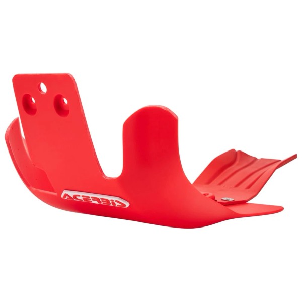 Acerbis Plastic Offroad Skid Plate with Linkage Guard Red For