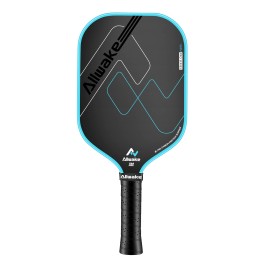 Allwake Pickleball Paddle T700 Raw Carbon Fiber Pickleball Paddle, Increased Power and Spin, Honeycomb Polypropylene CoreColor: Black-Blue