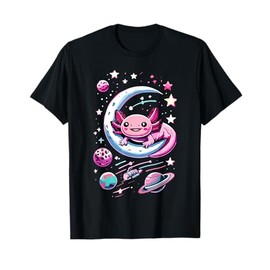Space Adventure kawaii Axolotl T-Shirt