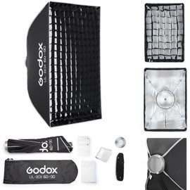 Godox Softbox Godox 60X90CM/23.6X35.4Inch Quick Release Umbrella Softbox,Bowens Mount with Removable Front and Inner Diffusers/Grip/Diffuser Plate for Photography, Live Streaming,Location Portrait