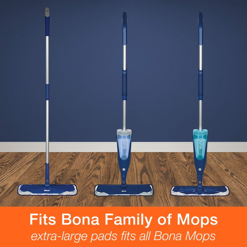 Bona Microfiber Pad 3-Pack includes Dusting, Cleaning, and Deep Cleaning