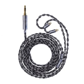 Yongse White Zebra 0.78 2pin Earphone Upgraded Replacement Cable 7N Monocrystalline Copper Silver Plated IEM Monitors Headphone Audiophile Cables (3.5mm)