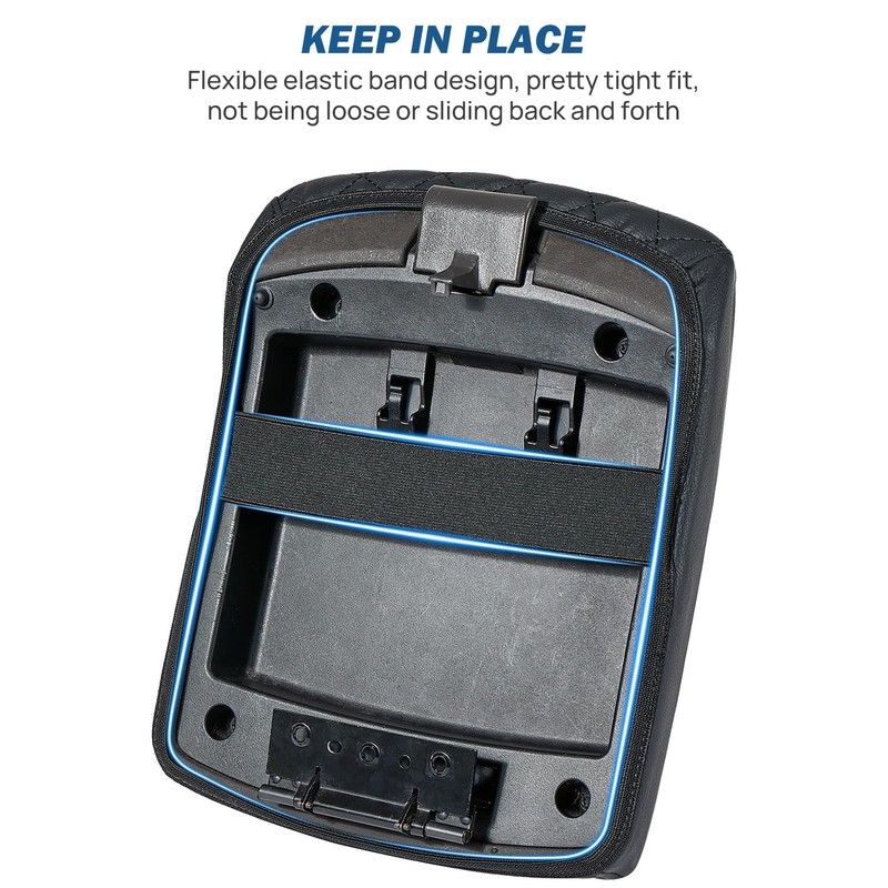 JOYTUTUS Center Console Cover Compatible with 2005-2021 Nissan Frontier Leather