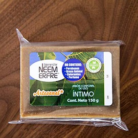 bienestar NEEM ERFRE Jabon Intimo o piel muy sensible Corporal de Hoja de Neem- Artesanal Vegano Natural Tea TREE Aceite Oliva- Sin Parabenos Petrolatos Grasa Animal (Individual)
