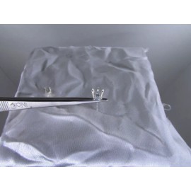 Unbranded Solid Sterling Silver 6 Millimeter Round (6 prong) Snap-tite Earring Settings