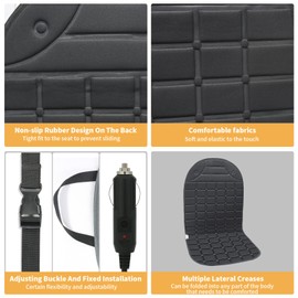 Mrsenloi 2 PCS Seat Cushion Comfortable Winter Seat Cover for Full Back (Black)
