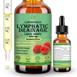 Branded Lymphatic Drainage Drops, 18-In-1 Herbal Lymph System Support W. Echinacea Elder