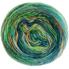 LANA GROSSA Colorissimo Colourful Merino Wick Yarn, Hand Knitting Yarn Made of 100% Virgin Wool (Extra Fine Merino), 100 g Wool for Knitting and Crocheting, 300 m Yarn
