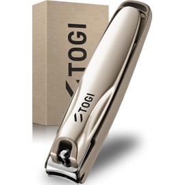 Nail Clippers, Super Sharp Sharp, High Quality (Light Force Cuts Sparing), Nail Clippers, Gift TOGI Champagne