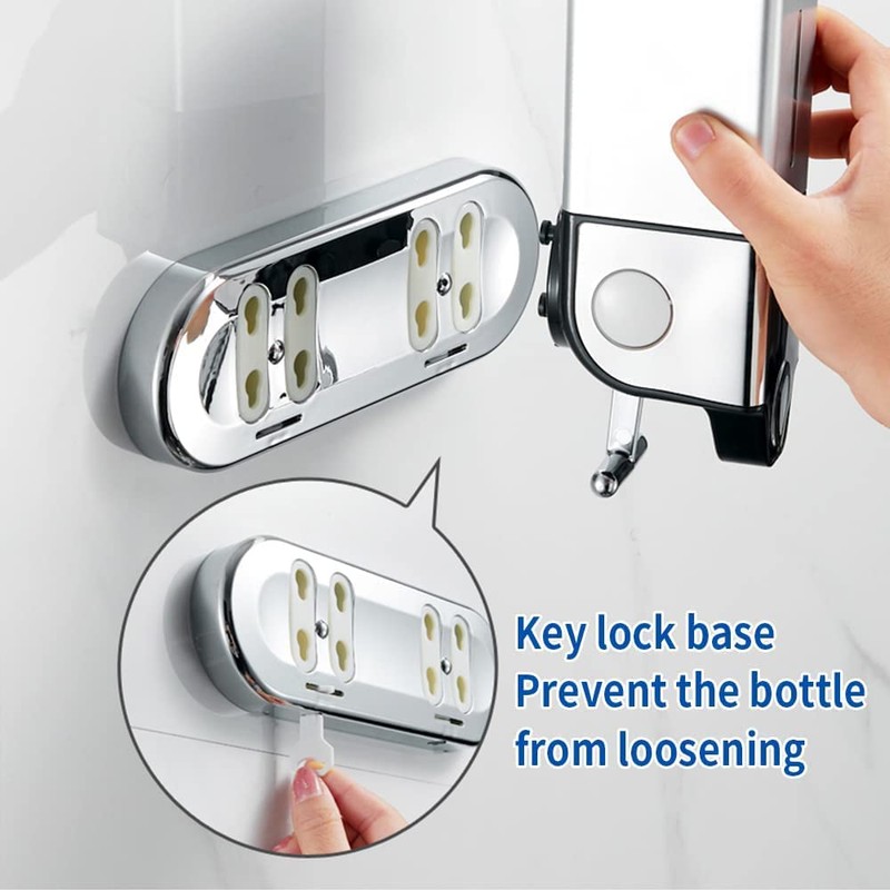 Manual Press Head Wall Mounted Soap Dispenser Shower Lotion Dispenser