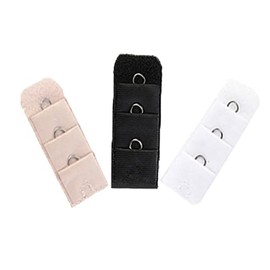 Kjzeex Bra Extenders 1 Hook, 3 PCS Women Bra Extender Set 1 Hooks, Soft Comfortable Bra Strap Extenders Set Extensions for Women, White, Black, Beige