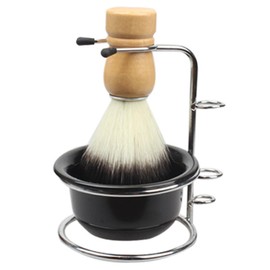 Healeved 1set Shaving Brush and Bowl Stand Shaving Holder for Father Day and Birthdays Essential Bathroom Grooming Tools