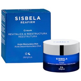 Pack 2 - Face Cream Revitalizes and Restructures 50 ml. with Ribonucleic Acid RNA All Skin Types + Instant Reducer Serum for Bags and Dark Circles Sisbela Reafirm. Box of 5 units of 2 ml (10 ml.)