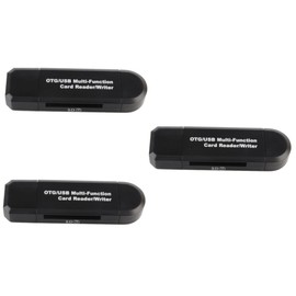CAXUSD 3pcs High-Speed USB OTG Card Reader Compact Micro USB Adapter for Smartphones Tablets T-Flash Memory Support Lightweight Design Black