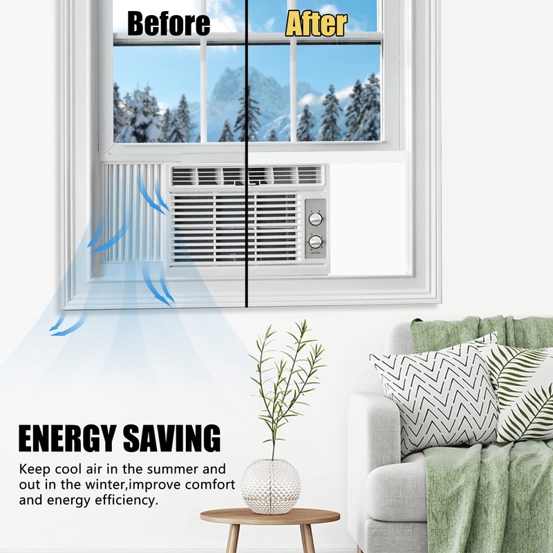 Powrocket Window Air Conditioner Foam Insulated Panel, 17-Inch High x