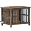 YaFiti 31.5" Dog Crate Furniture, Wooden Dog Kennel Indoor with